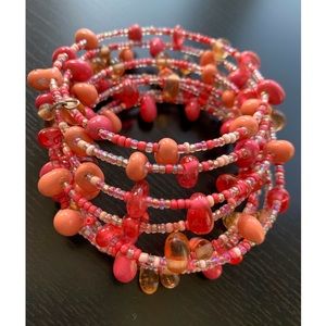 Boho beaded wrap bracelet